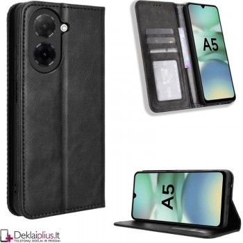Dirbtinės odos atverčiamas dėklas su skyreliais - juodas (Xiaomi Redmi A5) Dirbtinės odos atverčiamas dėklas su skyreliais - juodas (Xiaomi Redmi A5)